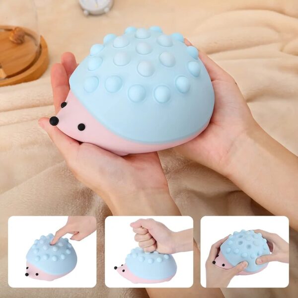 Night Light for Kids Room, Pop It Ball Fidget Toys Cute Hedgehog Animal Night Lamp, Silicone Rechargeable Colors Change Night Light, Birthday Gifts for Children Teens Boys Girls
