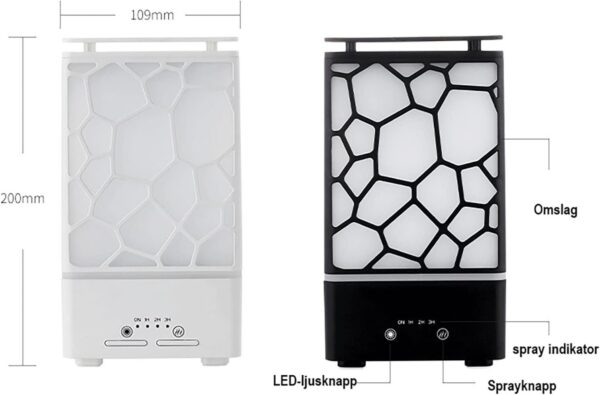 Humidifier , Essential Oil Diffuser Water Cube Air Freshener with LED Night Light