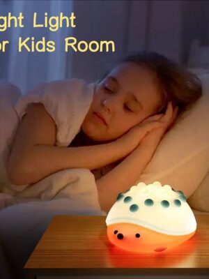 Night Light for Kids Room, Pop It Ball Fidget Toys Cute Hedgehog Animal Night Lamp, Silicone Rechargeable Colors Change Night Light, Birthday Gifts for Children Teens Boys Girls