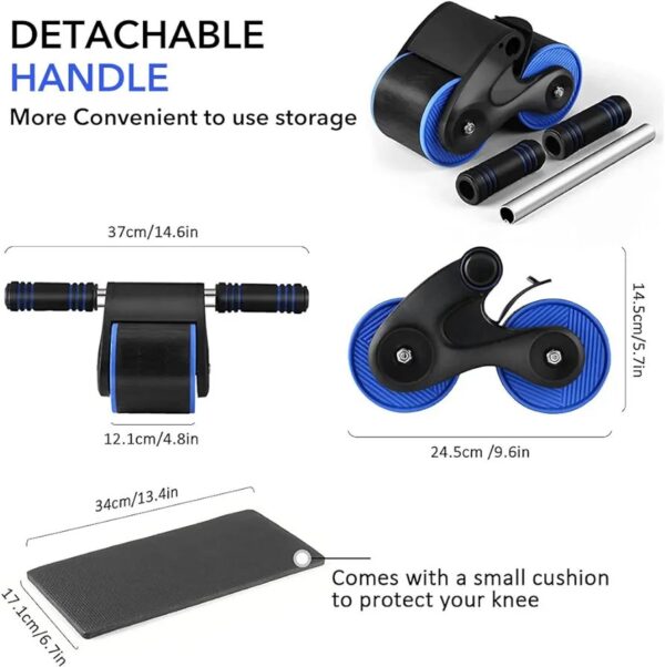 2in1 Push-up Flat Support Automatic Rebound Abdominal Wheel Abs Workout Bodybuilding Rebounder Muscle Trainer Fitness Equipment