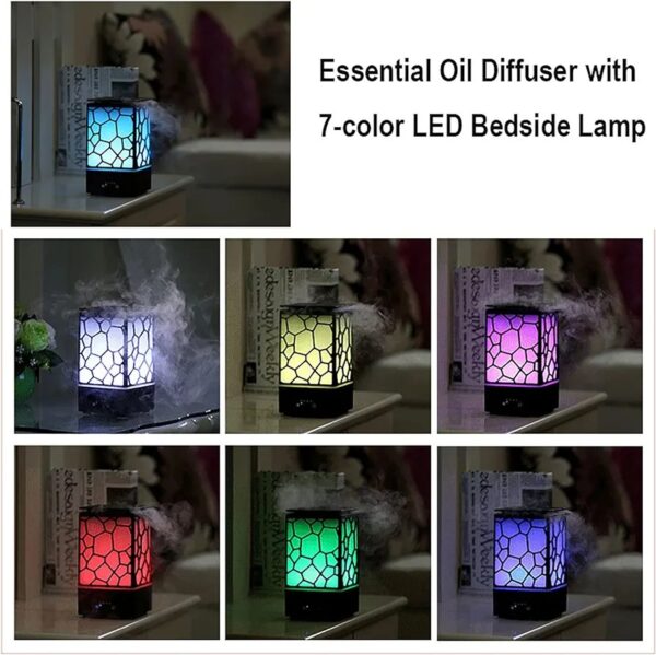 Humidifier , Essential Oil Diffuser Water Cube Air Freshener with LED Night Light