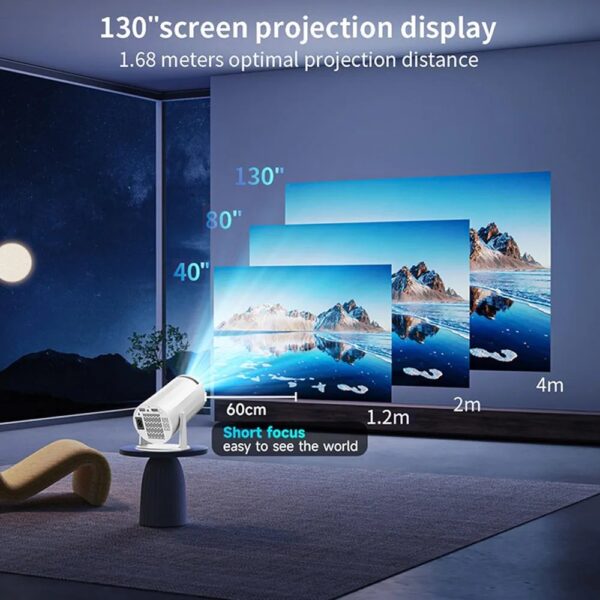 4K Mini Projector 5000 Lumen LED 1080P WiFi Bluetooth with Android 11 Ultra HD Portable Home Theater