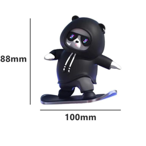Car Dashboard Shaking Bear Ornament-- Cute Cartoon Bear On Skateboard