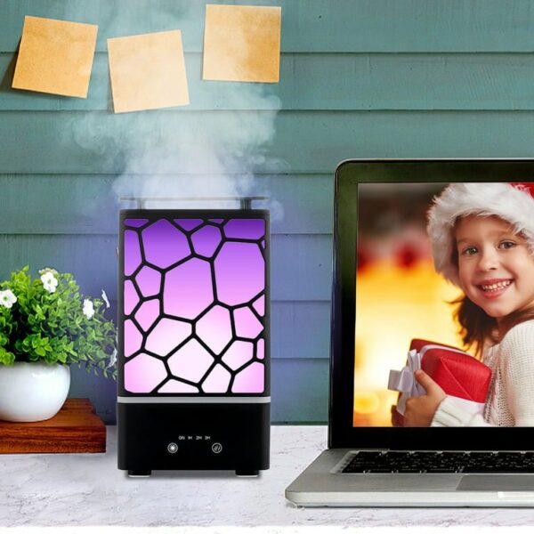 Humidifier , Essential Oil Diffuser Water Cube Air Freshener with LED Night Light