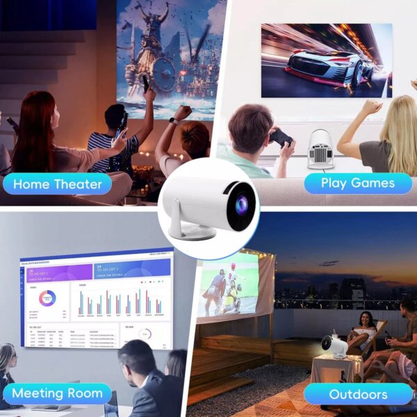 4K Mini Projector 5000 Lumen LED 1080P WiFi Bluetooth with Android 11 Ultra HD Portable Home Theater