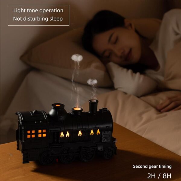 300ml Train Essential Oil Diffuser – Ultrasonic Cool Mist Aromatherapy Diffuser for Large Rooms with Auto Shut-Off and 2 Light Modes – Perfect for Home, Office, or as a Unique Gift
