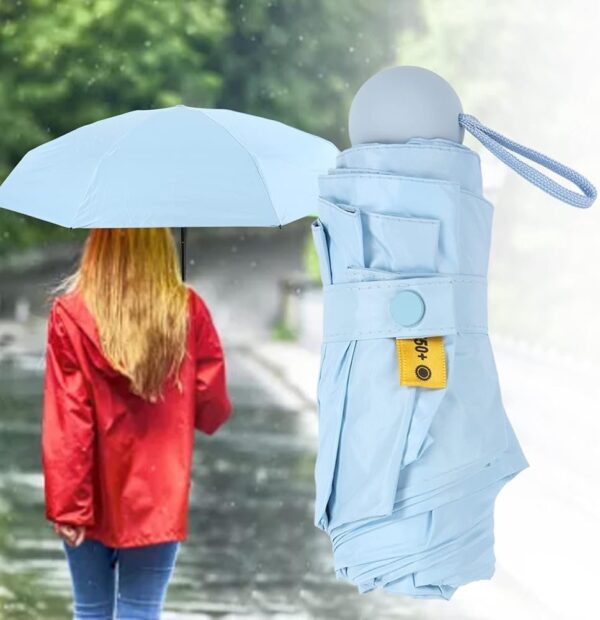 Mini Capsule Small Umbrella, Compact Travel Folding Umbrella with Case, Portable And Windproof