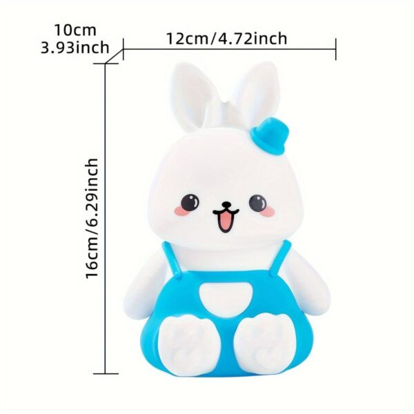 Cute Bunny Night Light for Kids Room, Color Changing Tap Control 7 Colours USB Rechargeable Silicone LED Night Light for Baby Girls Boys Gift