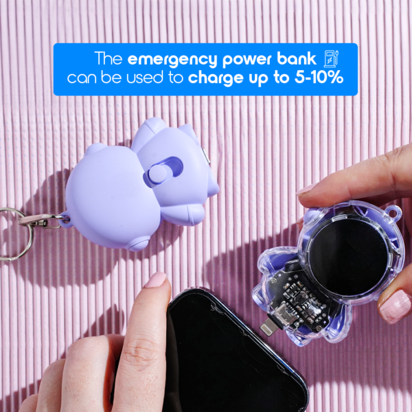 1500mAh Mini Astronaut Keychain Power Bank Digital Display Spaceman Emergency Ultralight Waterproof for Camping Travel